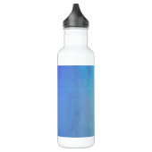 Modern Blue Aqua &Turquoise Geometric Gradation Waterfles (Links)