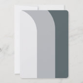 Modern Blue Arches One Photo Wedding Kaart (Achterkant)