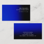 Modern Blue Attorney at Law Visitekaartje (Voorkant / Achterkant)