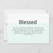 Modern Blue Baby Boy Photo Birth  Aankondiging (Achterkant)