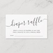 Modern Blue Baby Diaper Raffle Informatiekaartje (Voorkant)