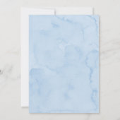 Modern Blue Baby Is Brewing Coffee Baby Shower Kaart (Achterkant)