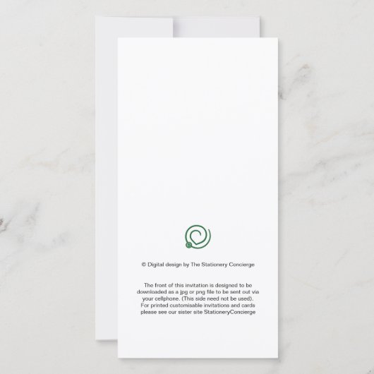 Modern Blue Baby Shower Cellphone eVite Aankondiging (Achterkant)