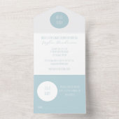 Modern Blue  Baby shower Invitation All In One Uitnodiging (Binnen)