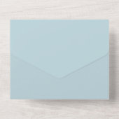 Modern Blue  Baby shower Invitation All In One Uitnodiging (Achterkant)