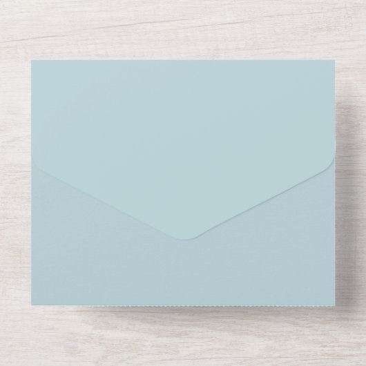 Modern Blue  Baby shower Invitation All In One Uitnodiging (Achterkant)