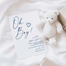 Modern Blue Baby shower Invitation