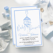 Modern Blue Baby Shower Kaart