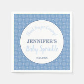 Modern Blue Baby Sprinkle Party Servet (Voorkant)