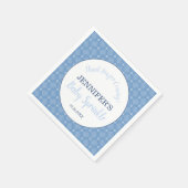 Modern Blue Baby Sprinkle Party Servet (Hoek)