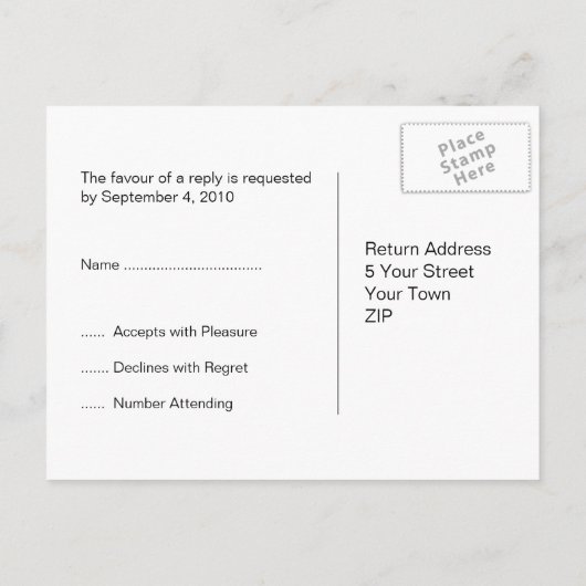 Modern Blue Bar Mitzvah RSVP-Briefkaart Uitnodiging Briefkaart (Achterkant)