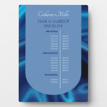 Modern Blue Beauty Salon Hair & Make-up prijslijst