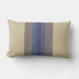 Modern Blue beige striped Lumbar Pillow Kussen