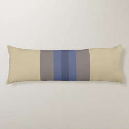 Modern Blue Beige Striped Pattern Lichaamskussen