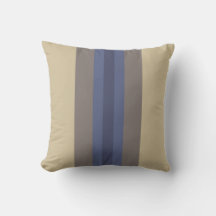 Modern Blue Beige Striped Sierkussen