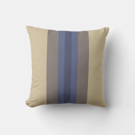 Modern Blue Beige Striped Sierkussen