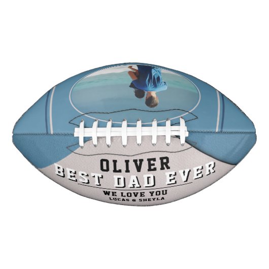 Modern Blue Best Pap Ever Vader Day Foto American Football (Voorkant)