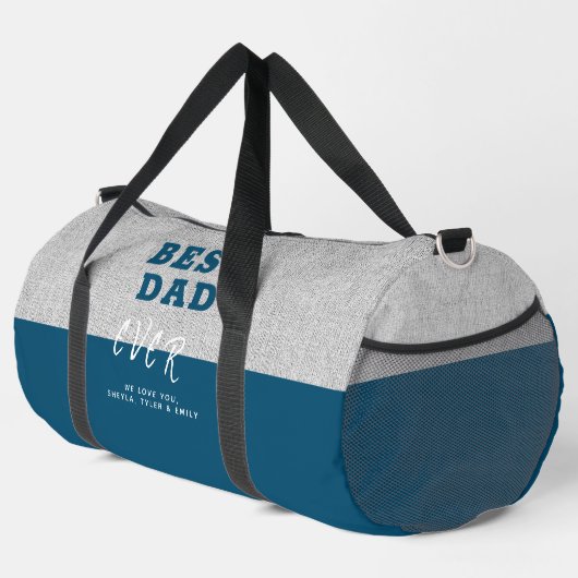 Modern Blue Beste papa ooit Vaderdag Plunjezak (Rechterhoek)