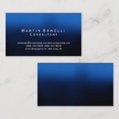 Modern Blue Black Consultant Visitekaartje (Voorkant / Achterkant)