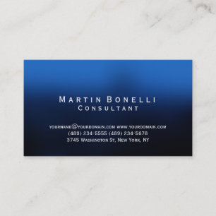 Modern Blue Black Consultant Visitekaartje
