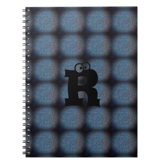 MODERN BLUE Black CUTE Spiral Photo Notitieboek (Voorkant)