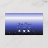 Modern Blue Black Ombre Sparkle Diamonds Stijlvol Visitekaartje (Voorkant)