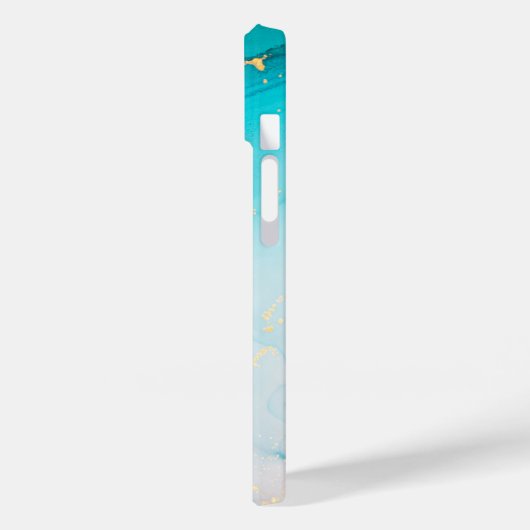 Modern Blue Blauwgroen Abstract, persoonlijk Case-Mate iPhone Case (Achterkant / Links)