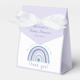 Modern Blue Boho Rainbow Baby shower Dank je wel Bedankdoosjes