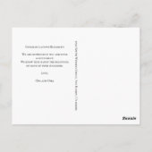 Modern Blue Boho Typography Girly Afstuderen Briefkaart (Achterkant)