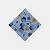 Modern Blue Botanical Pattern Paper Napkin Servet (Hoek)