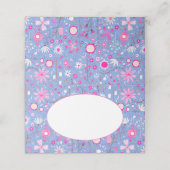 Modern Blue Botanical Wildflower Floral Pattern Plaatskaartje (Buitenkant ongevouwen)