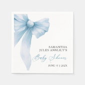 Modern Blue Bow Baby shower Servet (Voorkant)