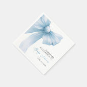 Modern Blue Bow Baby shower Servet (Hoek)