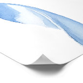 Modern Blue Bow Baby shower Welkomstbord Poster (Hoek)