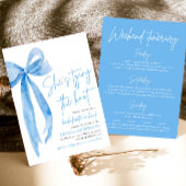 Modern Blue Bow Bachelorette Weekend Route Kaart