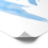 Modern Blue Bow Coquette Afstudeerfeest Welkom Poster (Hoek)