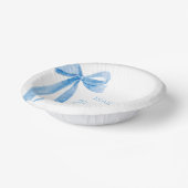 Modern Blue Bow Ze bindt de knoop Vrijgezellenfees Papieren Kommen (Gebogen)