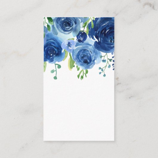 Modern Blue Boy Baby shower Luier Raffle Informatiekaartje (Achterkant)