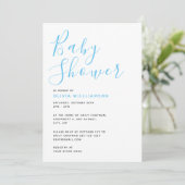 Modern Blue Boys Baby shower Kaart (Staand voorkant)