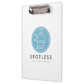 Modern Blue Broom Logo Cleaning Service Klembord (Links)