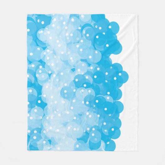 Modern Blue Bubbles Baby Boy Pattern Fleece Deken (Voorkant)