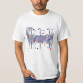 Modern Blue Candy Cane T-Shirt (Voorkant)