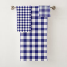 Modern Blue Checkup Gingham Pattern