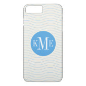 Modern Blue Chevron Pattern Case-Mate iPhone Case (Achterkant)