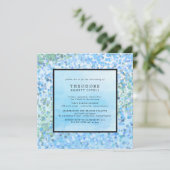 Modern Blue Christening Kaart (Staand voorkant)