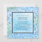 Modern Blue Christening Kaart (Voorkant)