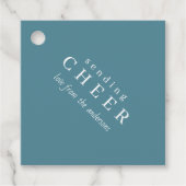 Modern Blue Christmas Holiday Gift Labels (Voorkant)