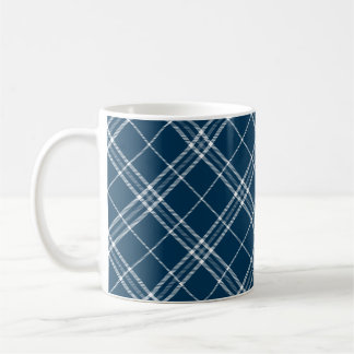 Modern Blue Clan Clark Tartan Pset Koffiemok