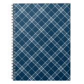 Modern Blue Clan Clark Tartan Pset Notitieboek (Voorkant)