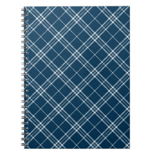 Modern Blue Clan Clark Tartan Pset Notitieboek